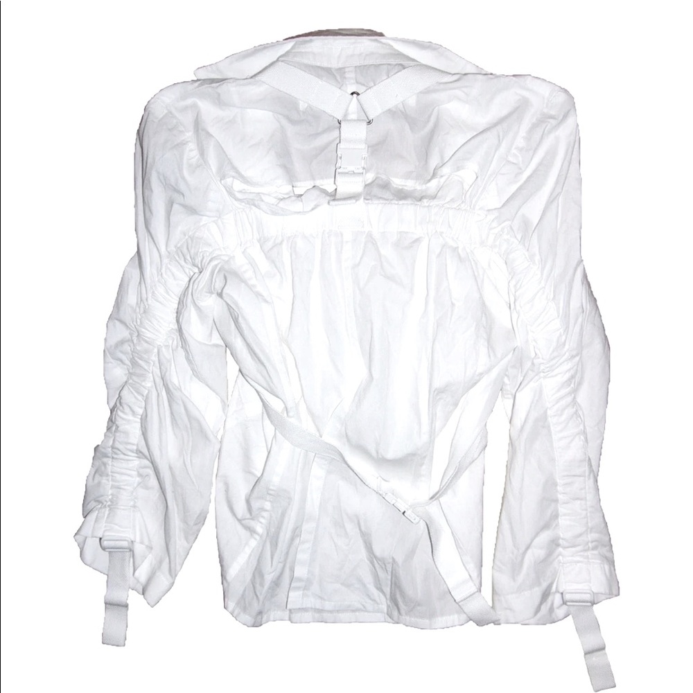 Junta Watanabe 2002 White Buckled Straight Jacket Look Medium